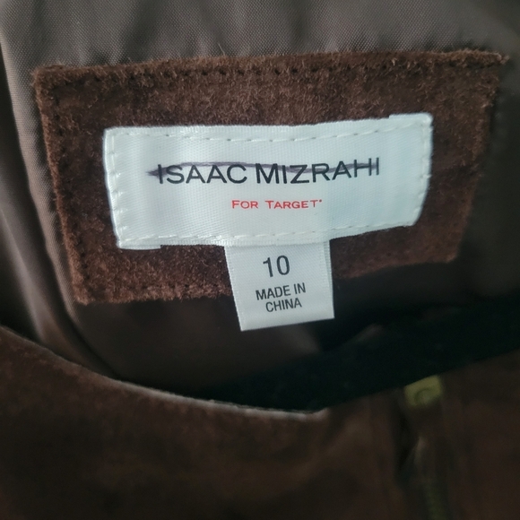 Isaac Mizrahi Brown Suede Mini Dress - Picture 4 of 5